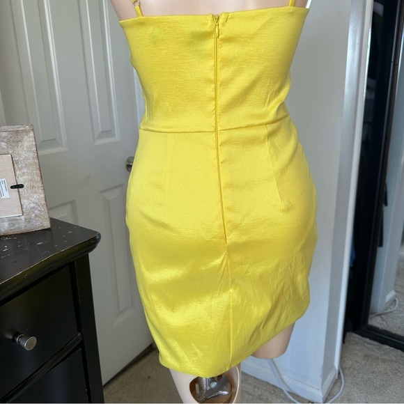 LULU’S BRILLIANT FLIRT TAFFETA BUSTIER MINI BODYCON DRESS - Picture 13 of 14